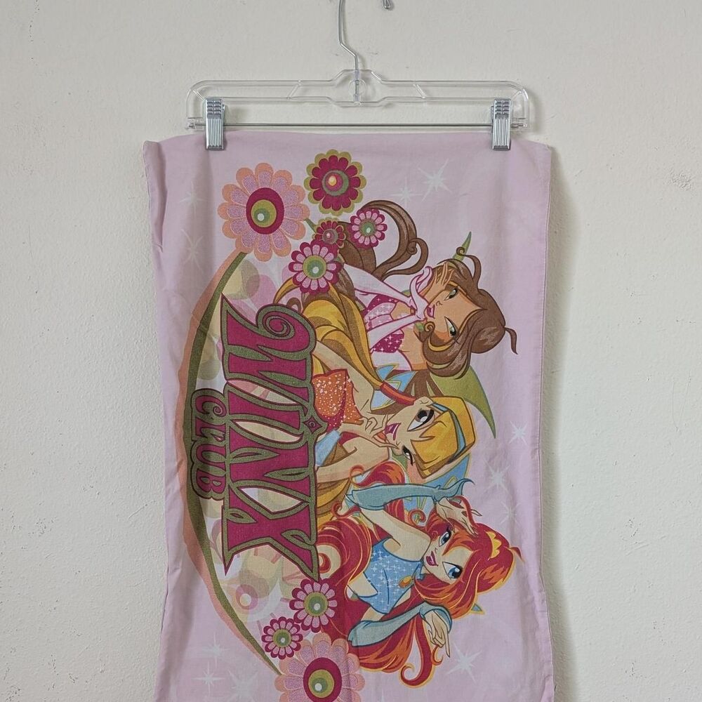 Vintage Winx Club Pillowcase, Two-Sided Bloom Flora Stella Graphics